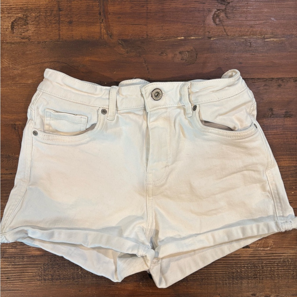 Zara White Jean Shorts